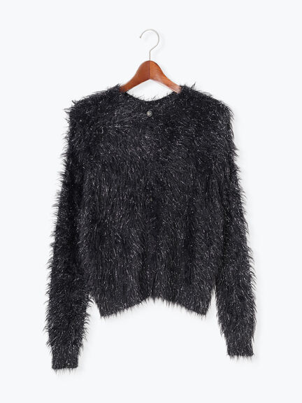 ラメロングシャギーニット（チャコールグレー/ブラック/ベージュ）｜Te chichi（テチチ）通販