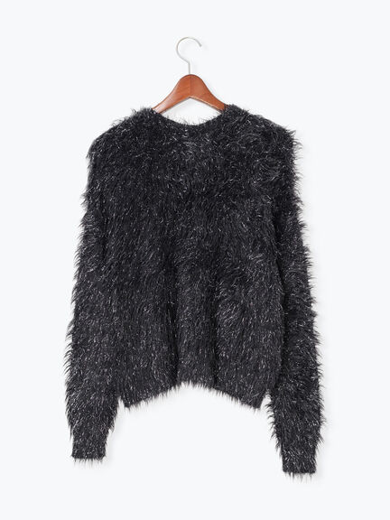 ラメロングシャギーニット（チャコールグレー/ブラック/ベージュ）｜Te chichi（テチチ）通販