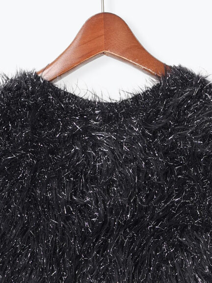 ラメロングシャギーニット（チャコールグレー/ブラック/ベージュ）｜Te chichi（テチチ）通販