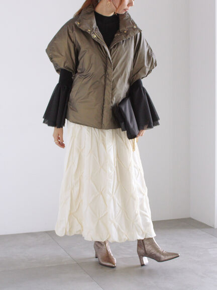 チュールフレアスリーブニットプルオーバー（グレー/ブラック/ブルー）｜Te chichi（テチチ）通販