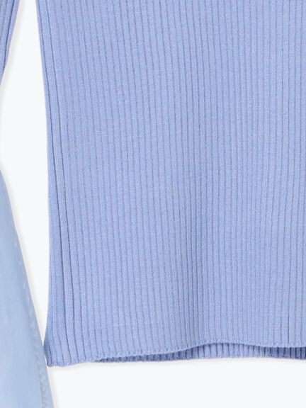 チュールフレアスリーブニットプルオーバー（グレー/ブラック/ブルー）｜Te chichi（テチチ）通販