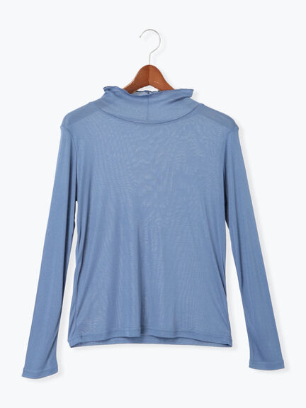 インナー付ポコポコラメシャギー半袖ニット（グレー/ブルー）｜Te chichi（テチチ）通販