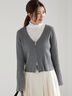 リブダブルジップVネックカーディガン（グレー/ブラック/ベージュ）｜Te chichi（テチチ）通販