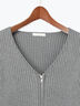 リブダブルジップVネックカーディガン（グレー/ブラック/ベージュ）｜Te chichi（テチチ）通販