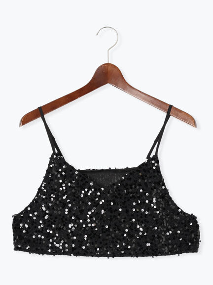 スパンコールキャミブラウス（オフホワイト/ブラック）｜Te chichi（テチチ）通販