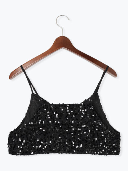 スパンコールキャミブラウス（オフホワイト/ブラック）｜Te chichi（テチチ）通販