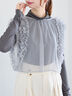 前後2WAYショルダーフリルチュールトップス（グレー/チャコールグレー）｜Te chichi（テチチ）通販