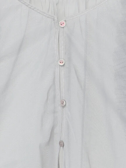 前後2WAYショルダーフリルチュールトップス（グレー/チャコールグレー）｜Te chichi（テチチ）通販