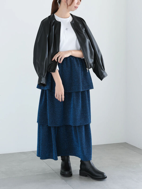 ルネ☆デニムティアードスカート36 ふりふりふりるデニムティアードスカート スカート ＆ LOVE CLOSET