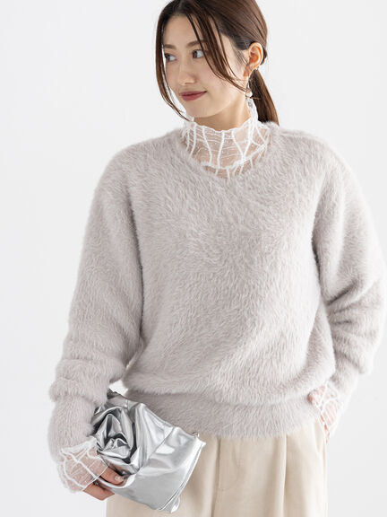 ドットシャーリングチュールインナー（オフホワイト/ブラック）｜Te chichi（テチチ）通販