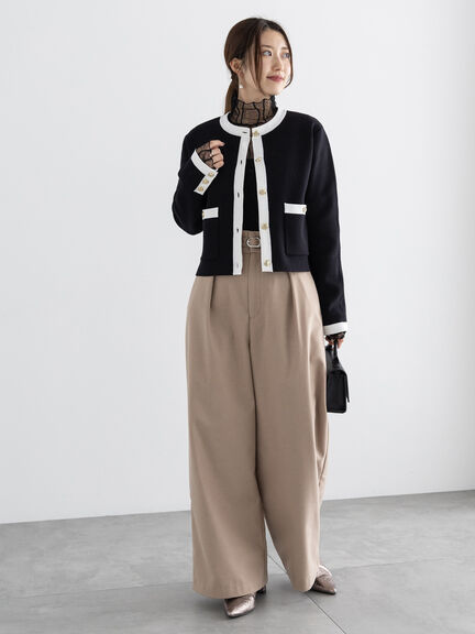 ドットシャーリングチュールインナー（オフホワイト/ブラック）｜Te chichi（テチチ）通販