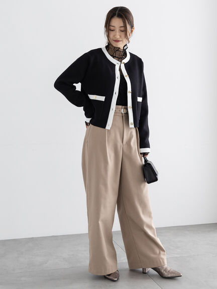 ドットシャーリングチュールインナー（オフホワイト/ブラック）｜Te chichi（テチチ）通販