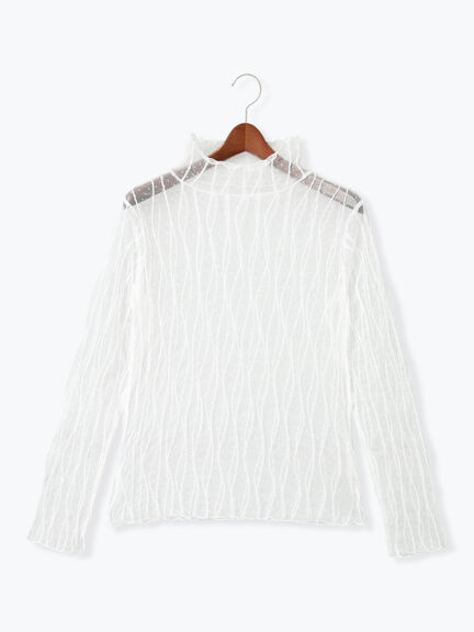 ドットシャーリングチュールインナー（オフホワイト/ブラック）｜Te chichi（テチチ）通販