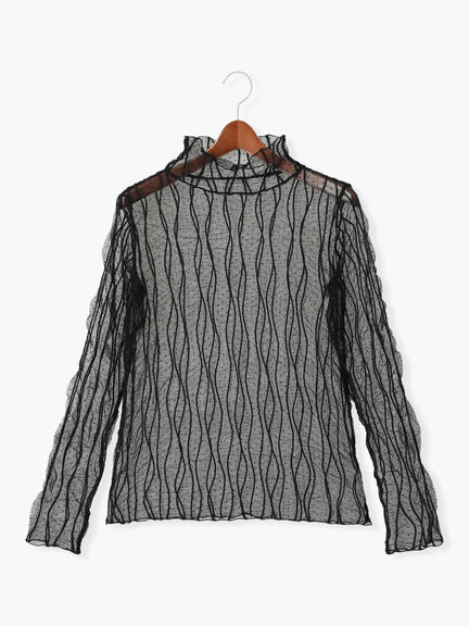 ドットシャーリングチュールインナー（オフホワイト/ブラック）｜Te chichi（テチチ）通販