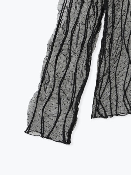 ドットシャーリングチュールインナー（オフホワイト/ブラック）｜Te chichi（テチチ）通販