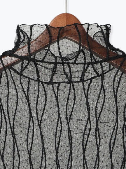 ドットシャーリングチュールインナー（オフホワイト/ブラック）｜Te chichi（テチチ）通販