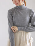 リブタートルネックプルオーバー（グレー）｜Te chichi（テチチ）通販
