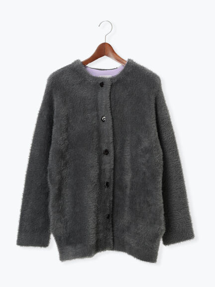 ダブルフェイスフェザーニット カーデ（チャコールグレー/ピンク/ベージュ）｜Te chichi（テチチ）通販