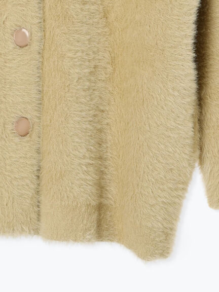 ダブルフェイスフェザーニット カーデ（チャコールグレー/ピンク/ベージュ）｜Te chichi（テチチ）通販