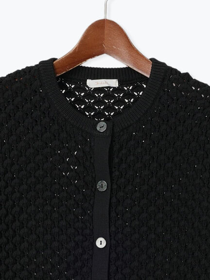 ポコポコニットカーディガン（オフホワイト/ブラック/ピンク）｜Te chichi（テチチ）通販