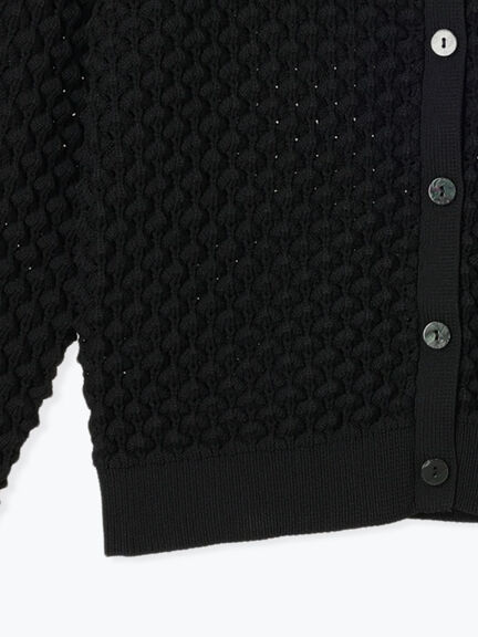 ポコポコニットカーディガン（オフホワイト/ブラック/ピンク）｜Te chichi（テチチ）通販