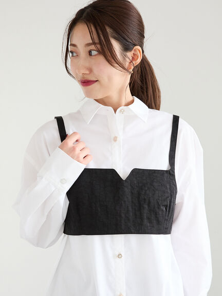 リバーシブルレイヤードショートビスチェ（グレー/ブラック）｜Te chichi（テチチ）通販