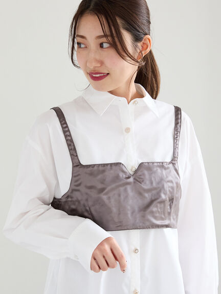 リバーシブルレイヤードショートビスチェ（グレー/ブラック）｜Te chichi（テチチ）通販