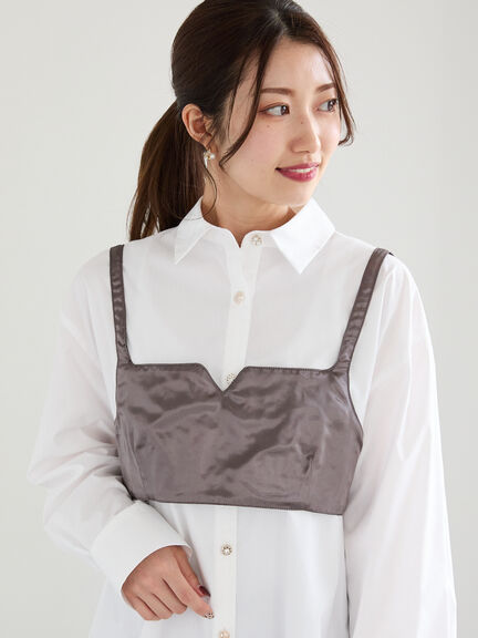 リバーシブルレイヤードショートビスチェ（グレー/ブラック）｜Te chichi（テチチ）通販