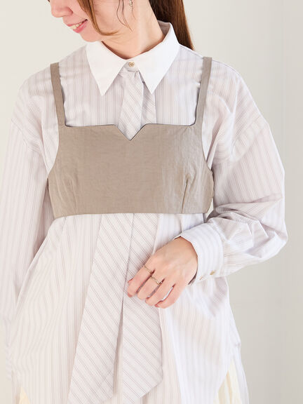 リバーシブルレイヤードショートビスチェ（グレー/ブラック）｜Te chichi（テチチ）通販