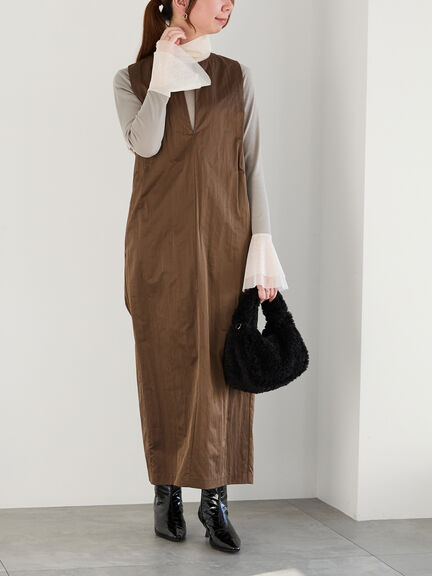 ナイロンスキッパージャンスカ（グレー/ブラック/オリーブ）｜Te chichi（テチチ）通販