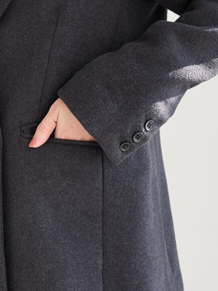 ピークドラペルダブルジャケット（チャコールグレー/ブラック/キャメル）｜Te chichi（テチチ）通販