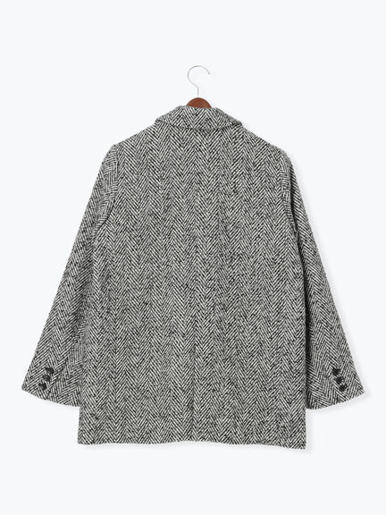 ピークドラペルダブルジャケット（チャコールグレー/ブラック/キャメル）｜Te chichi（テチチ）通販