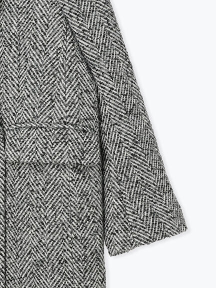 ピークドラペルダブルジャケット（チャコールグレー/ブラック/キャメル）｜Te chichi（テチチ）通販