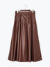 グロッシーレザーライクフレアスカート（ブラック/ブラウン）｜Te chichi（テチチ）通販