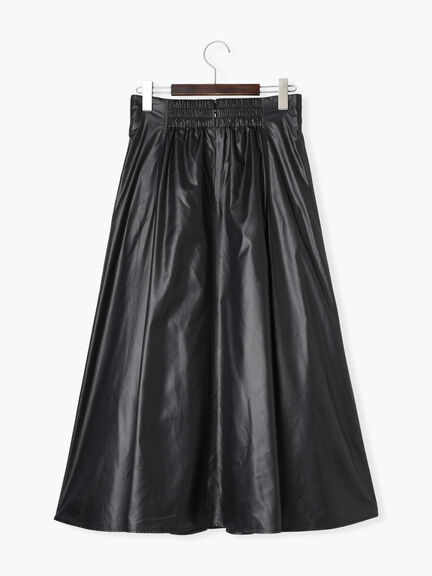 グロッシーレザーライクフレアスカート（ブラック/ブラウン）｜Te chichi（テチチ）通販