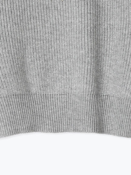 フラワービジュー畦ニットプルオーバー（グレー/ネイビー）｜Te chichi（テチチ）通販