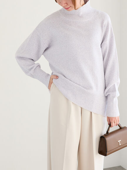 ミックスラメハイネックニット（オフホワイト/ブラック/ネイビー）｜Te chichi（テチチ）通販