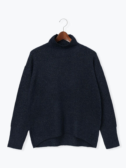 ミックスラメハイネックニット（オフホワイト/ブラック/ネイビー）｜Te chichi（テチチ）通販