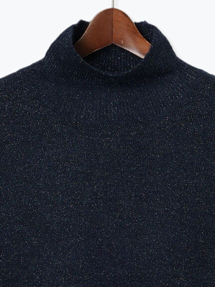 ミックスラメハイネックニット（オフホワイト/ブラック/ネイビー）｜Te chichi（テチチ）通販