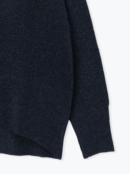 ミックスラメハイネックニット（オフホワイト/ブラック/ネイビー）｜Te chichi（テチチ）通販