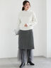 【佐藤晴美着用】マルチWAYレイヤードスカート（グレー/ブラック）｜Te chichi（テチチ）通販