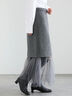 【佐藤晴美着用】マルチWAYレイヤードスカート（グレー/ブラック）｜Te chichi（テチチ）通販