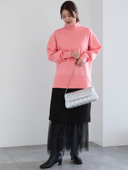 【佐藤晴美着用】マルチWAYレイヤードスカート（グレー/ブラック）｜Te chichi（テチチ）通販