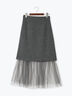 【佐藤晴美着用】マルチWAYレイヤードスカート（グレー/ブラック）｜Te chichi（テチチ）通販