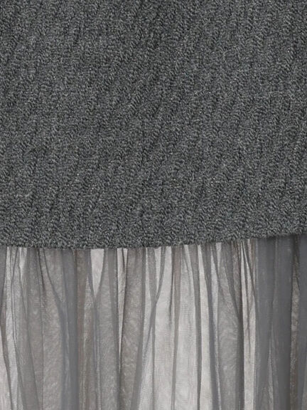 【佐藤晴美着用】マルチWAYレイヤードスカート（グレー/ブラック）｜Te chichi（テチチ）通販