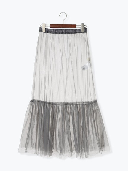 【佐藤晴美着用】マルチWAYレイヤードスカート（グレー/ブラック）｜Te chichi（テチチ）通販