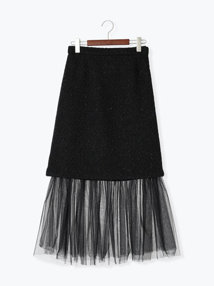 【佐藤晴美着用】マルチWAYレイヤードスカート（グレー/ブラック）｜Te chichi（テチチ）通販