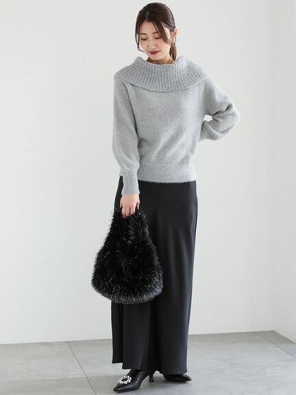 【佐藤晴美着用】サテンナロースカート（ブラック/イエロー/ブルー）｜Te chichi（テチチ）通販