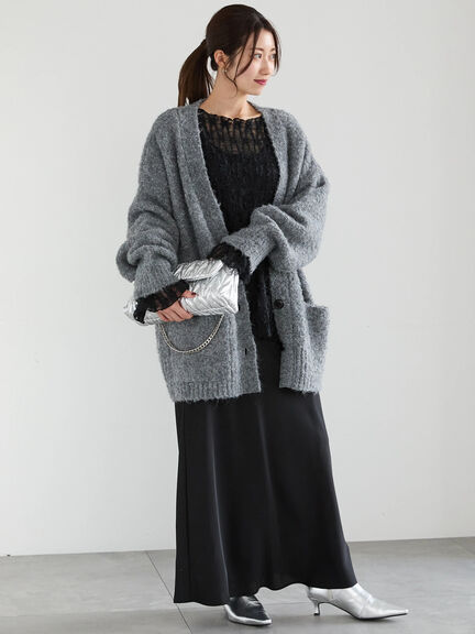 【佐藤晴美着用】サテンナロースカート（ブラック/イエロー/ブルー）｜Te chichi（テチチ）通販