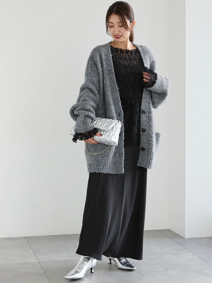 【佐藤晴美着用】サテンナロースカート（ブラック/イエロー/ブルー）｜Te chichi（テチチ）通販